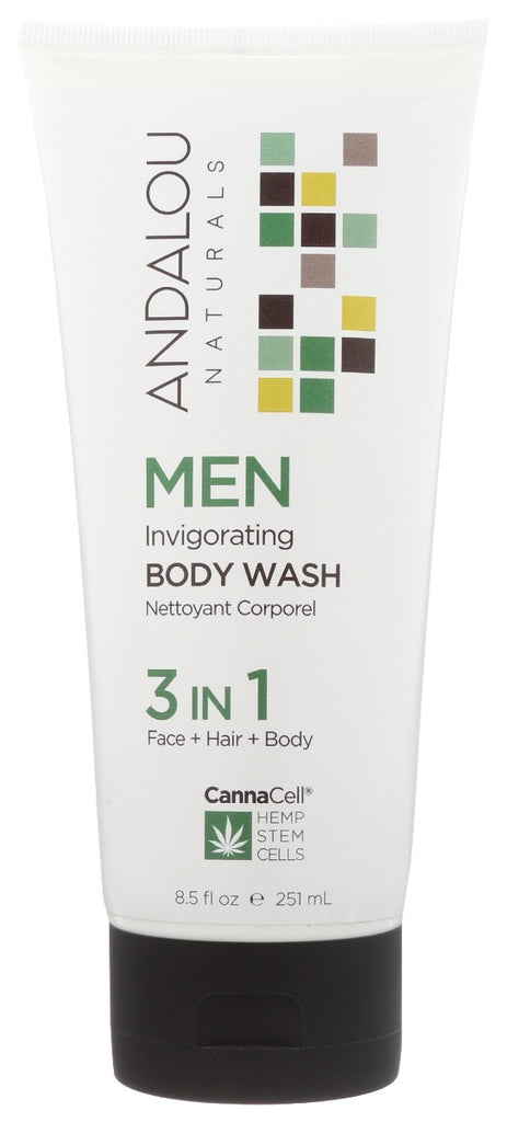 ANDALOU NATURALS: Wash Body Men Invigoratng, 8.5 fo