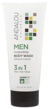 ANDALOU NATURALS: Wash Body Men Invigoratng, 8.5 fo