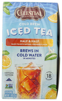 CELESTIAL SEASONINGS: Tea Cld Brw Half And Half, 18 bg