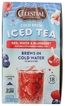 CELESTIAL SEASONINGS: Tea Cld Brw Red Wht Blbry, 18 bg