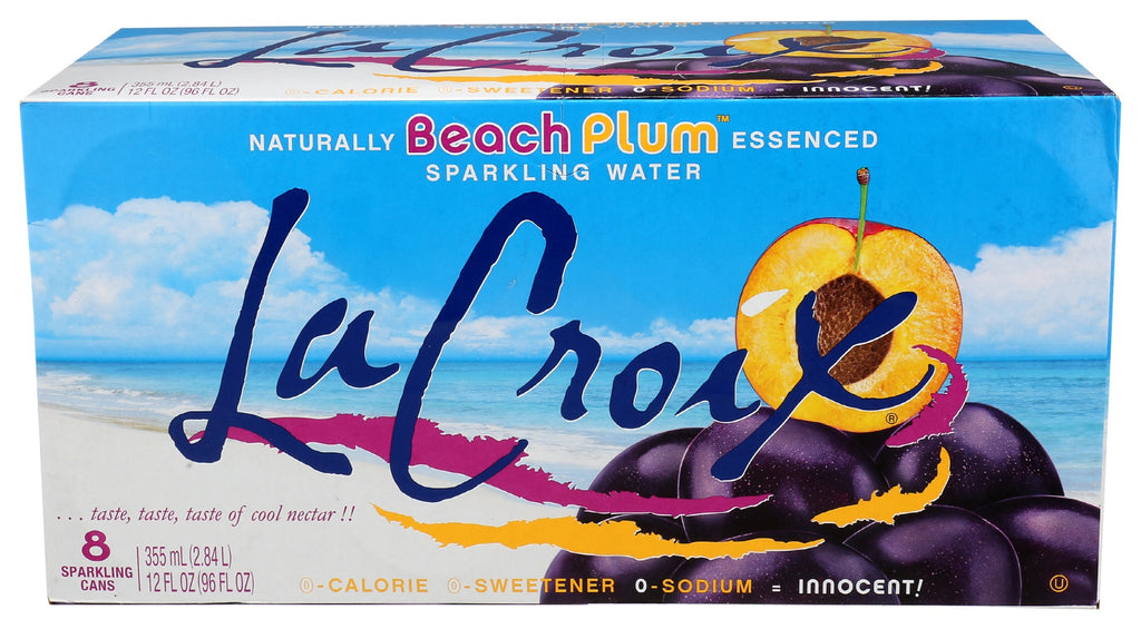 LA CROIX: Water Sprkl Beach Plm 8Pk, 96 fo