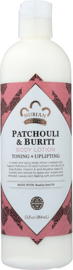 NUBIAN HERITAGE: Lotion Body Patchouli, 13 oz