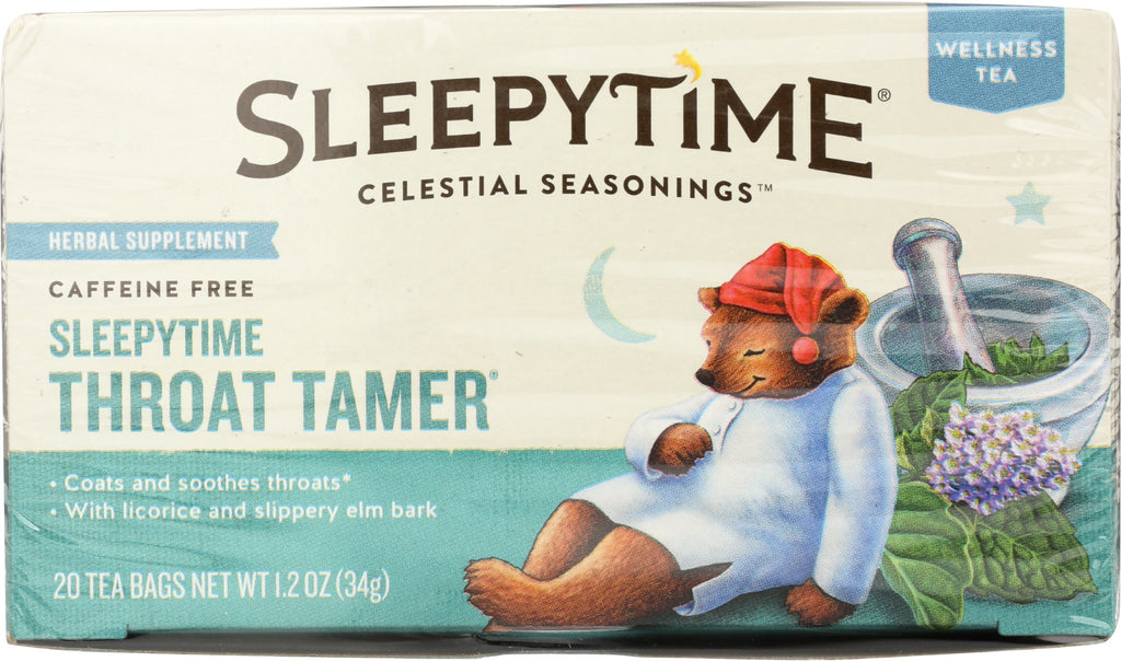 CELESTIAL SEASONINGS: Tea Herb Slpytime Thrt Tamer, 20 bg