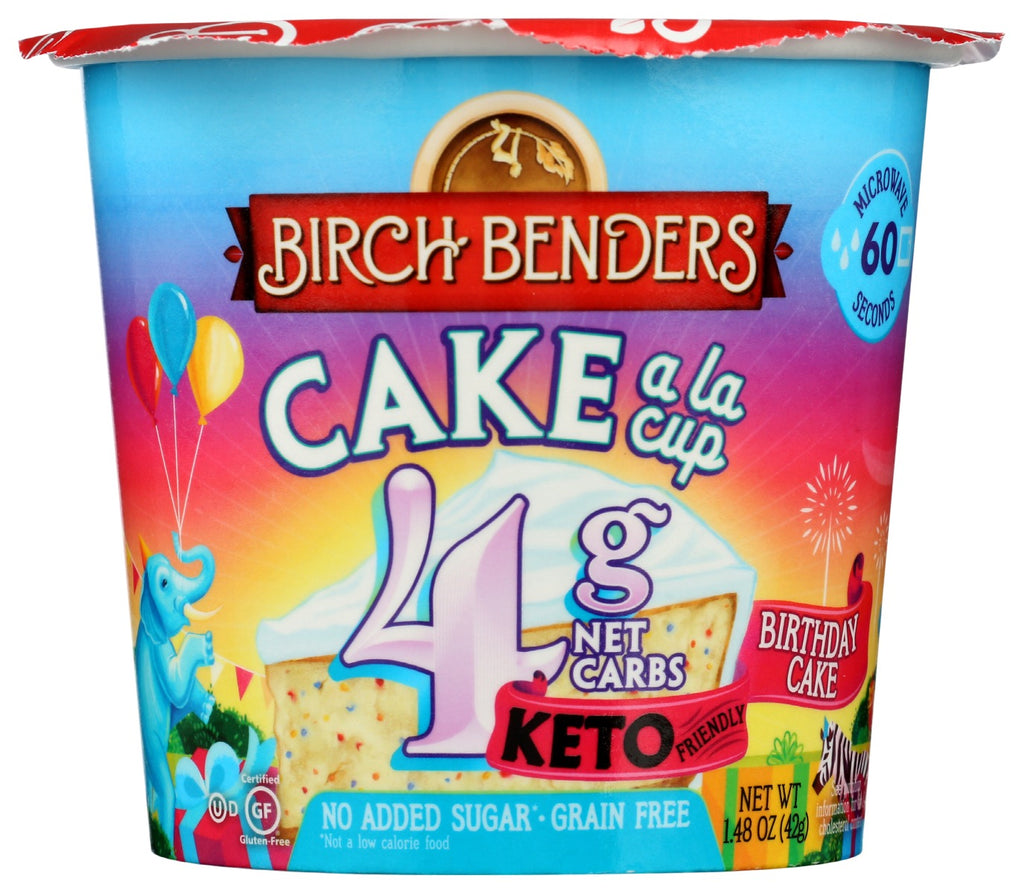 BIRCH BENDERS: Baking Cup Birthday Cake, 1.48 oz