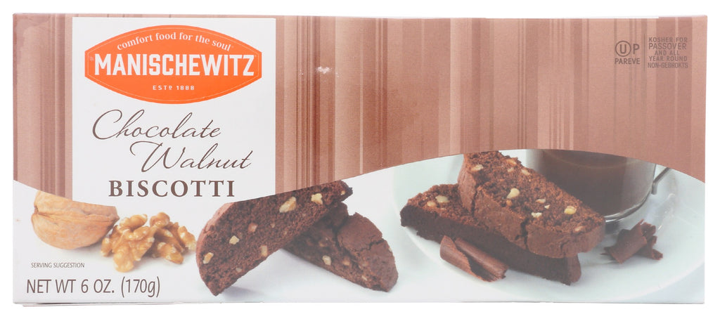 MANISCHEWITZ: Biscotti Choc Walnut, 6 oz