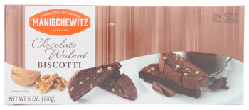 MANISCHEWITZ: Biscotti Choc Walnut, 6 oz