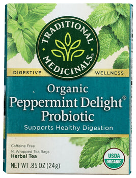 TRADITIONAL MEDICINALS: Tea Peppmint Dlite Prbitc, 16 bg