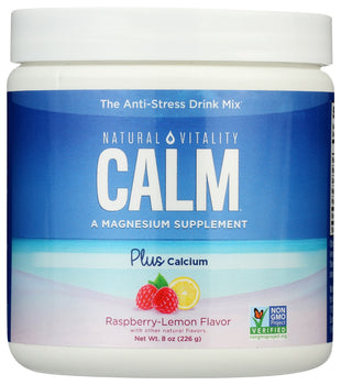 NATURAL VITALITY: Calm Calcium Rasp Lemon, 8 oz