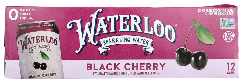 WATERLOO SPARKLING WATER: Water Sprk Blk Chrry 12Pk, 144 fo