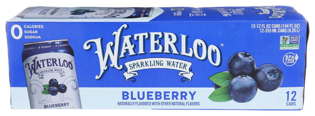 WATERLOO SPARKLING WATER: Water Sprk Blueberry 12Pk, 144 fo