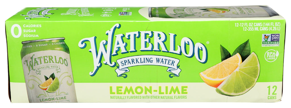 WATERLOO SPARKLING WATER: Water Sprkl Lmn Lime 12Pk, 144 fo