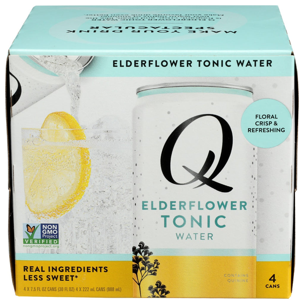 Q TONIC: Water Tonic Elderflwr 4Pk, 30 fo