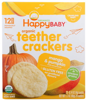 HAPPY BABY: Cracker Teethr Mngo Pmpkn, 1.7 oz