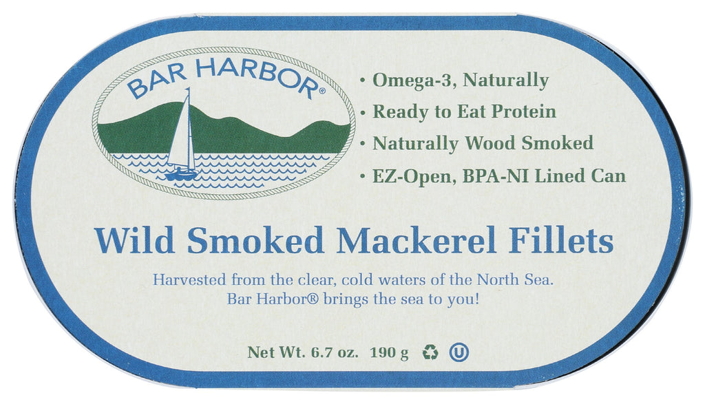 BAR HARBOR: Mackerel Fillet Wld Smkd, 6.7 oz