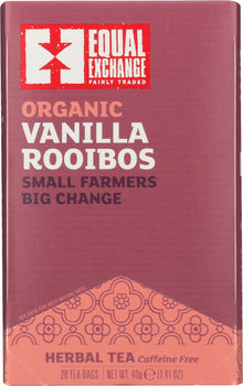 EQUAL EXCHANGE: Tea Vanilla Rooibos Org, 20 bg