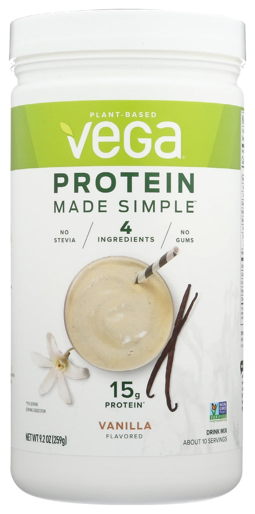 VEGA: Made Simple Prtn Vanilla, 9.2 oz