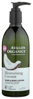 AVALON ORGANICS: Lotion Hand Body Coconut, 12 oz