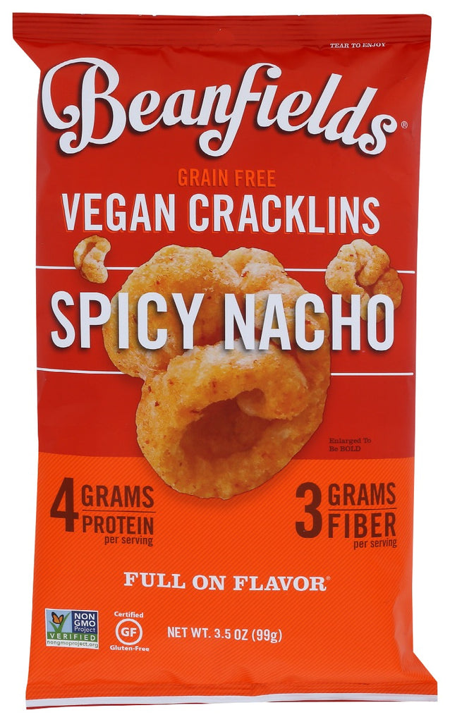 BEANFIELDS: Cracklins Spicy Nacho, 3.5 oz