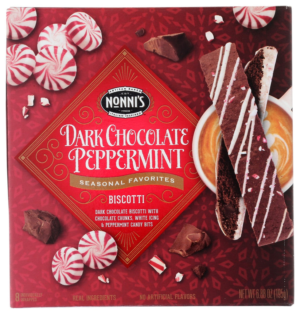 NONNIS: Biscotti Drk Choc Ppprmnt, 6.88 oz