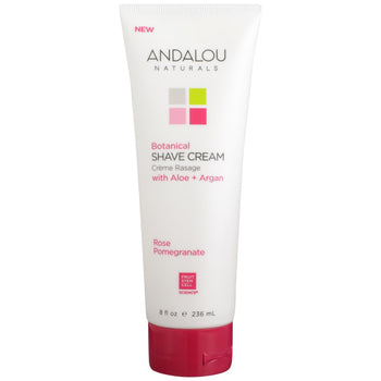 ANDALOU NATURALS: Cream Shave Botncl Rs Pom, 8 fo