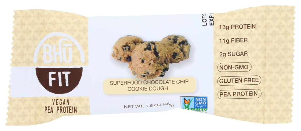 BHU FOODS: Bar Choc Chip Cooke Dough, 45 gm