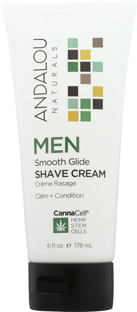 ANDALOU NATURALS: Cream Shave Men Smth Glid, 6 fo