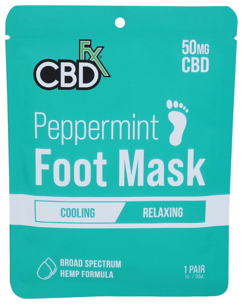 CBDFX: Foot Mask Cbd Peppermint, 1 pc