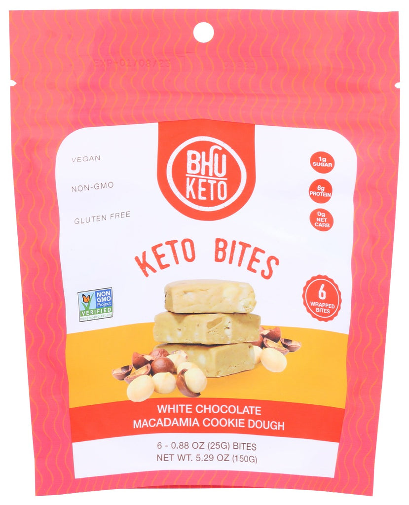 BHU FOODS: Bites Wht Choc Macadamia, 5.29 oz