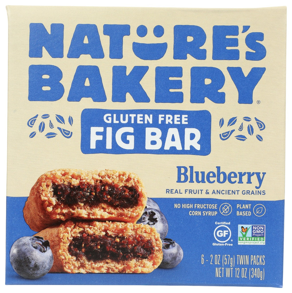 NATURES BAKERY: Bar Fig Gf Blueberry 6Ct, 12 oz