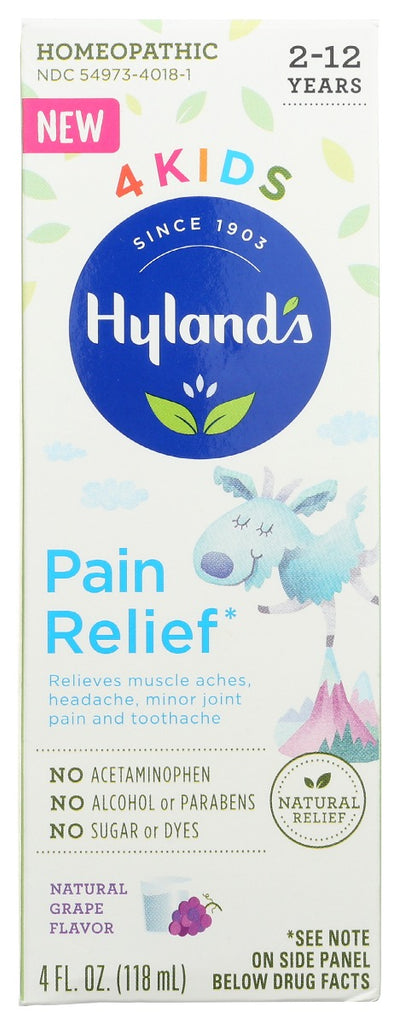 HYLAND: Kids Pain Relief Grape, 4 fo