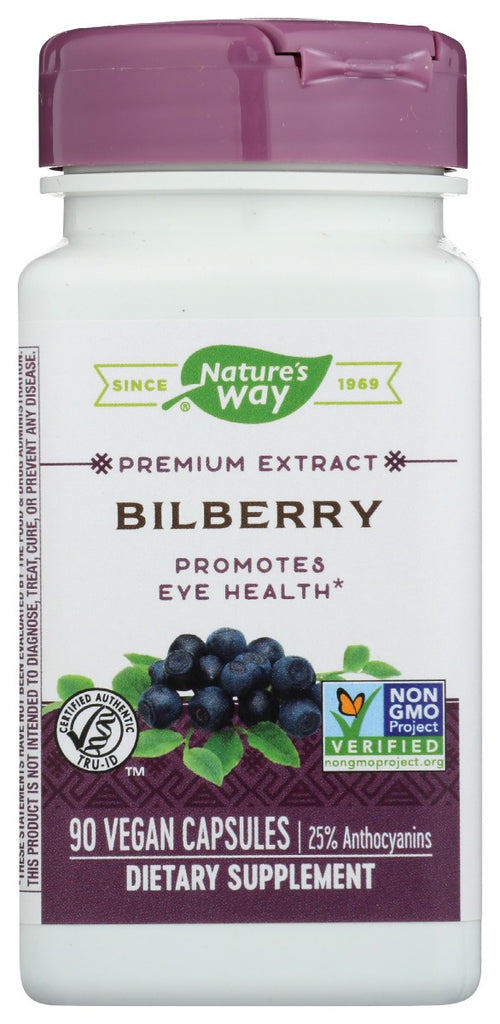 NATURES WAY: Bilberry Std 90Vegcp, 90 cp