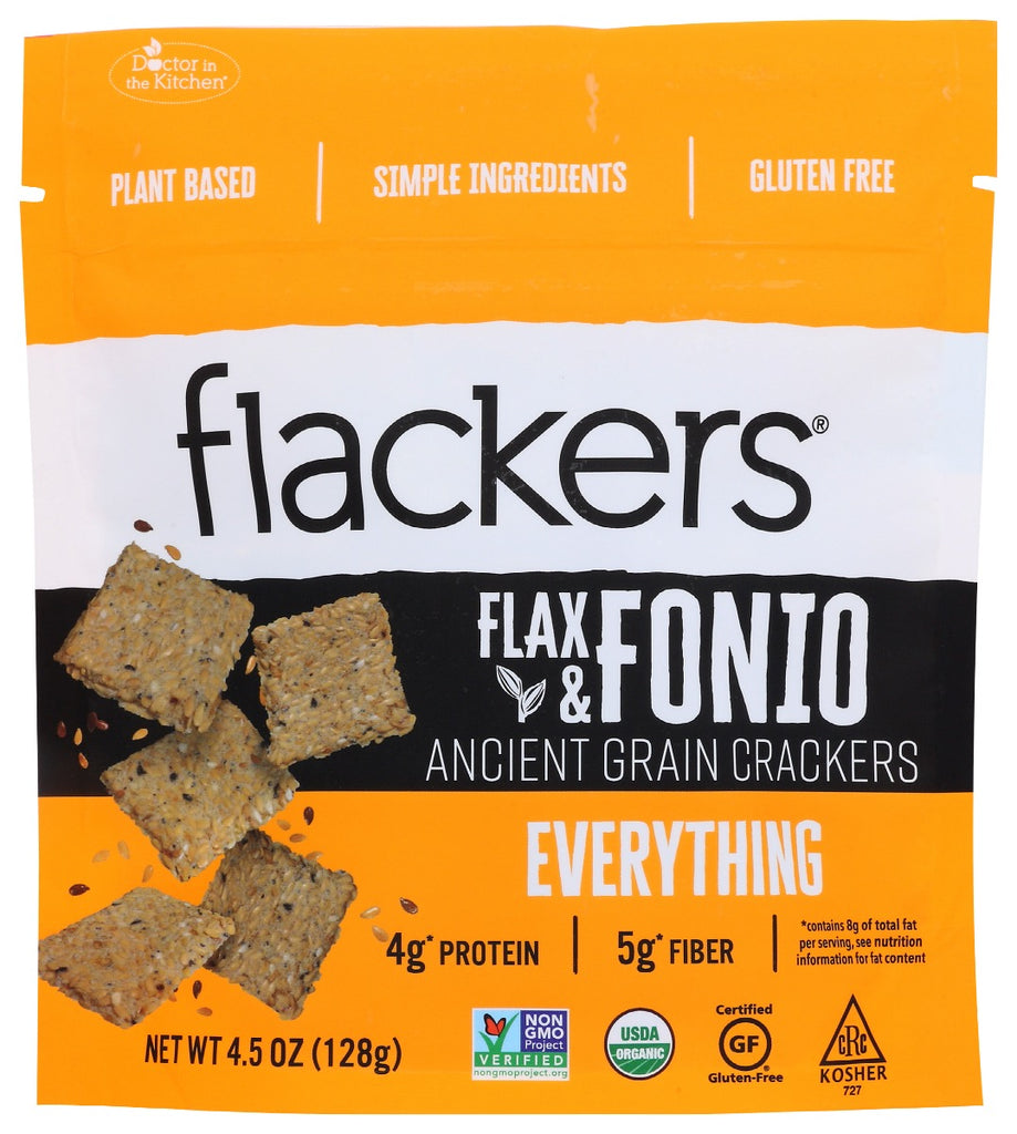 DOCTOR IN THE KITCHEN: Crackers Flax Fon Evrythg, 4.5 oz