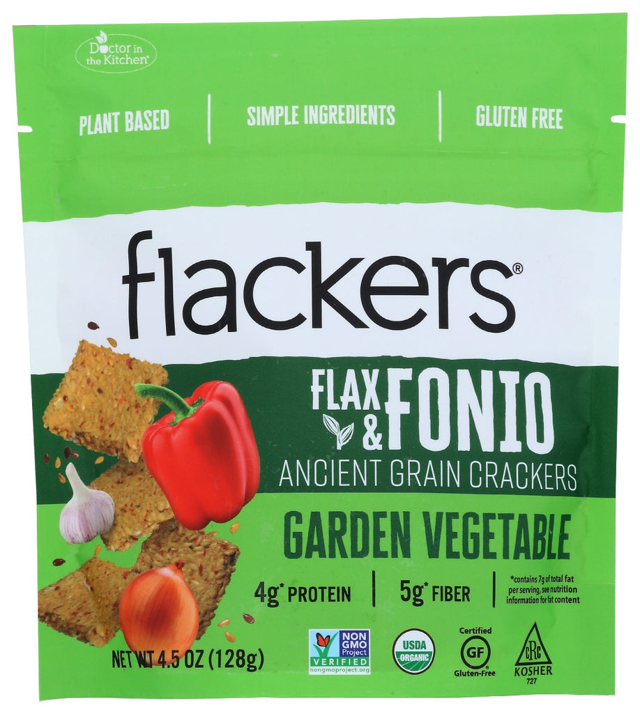 DOCTOR IN THE KITCHEN: Crackers Flax Fon Grdn Vg, 4.5 oz