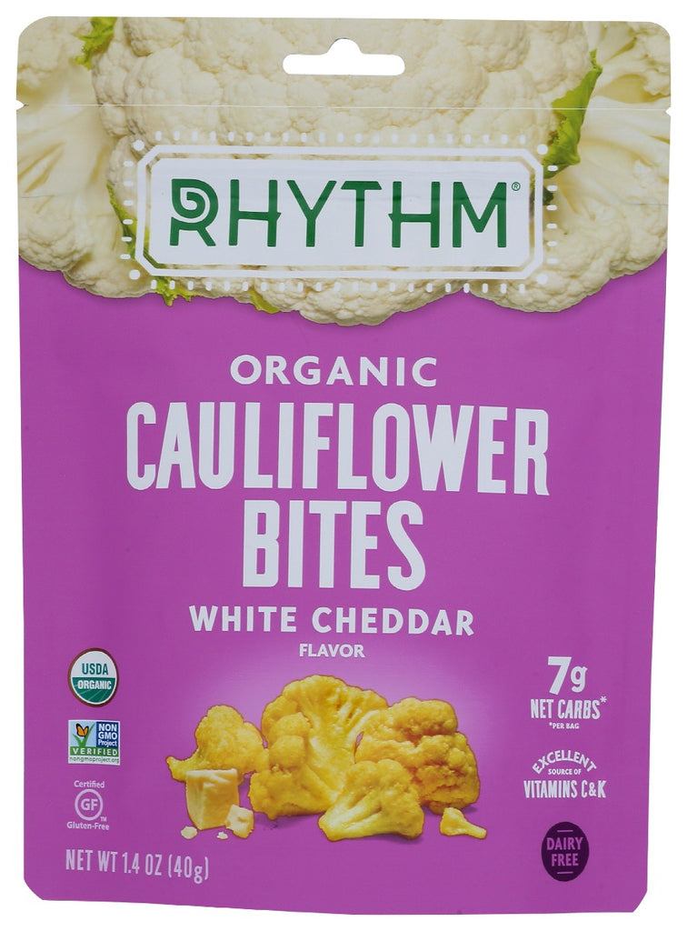 RHYTHM SUPERFOODS: Bites Cauliflwr Wht Chddr, 1.4 oz