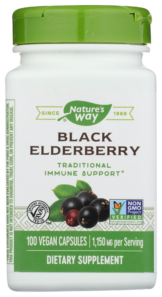 NATURES WAY: Black Elderberry 100Vegcp, 100 cp