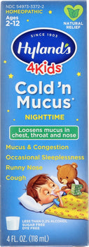 HYLAND: Kids Cold N Mucus Night, 4 oz