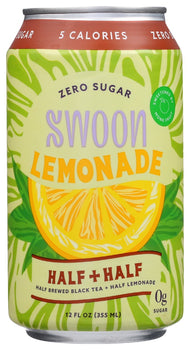 SWOON: Lemonade Half Tea Zero Sg, 12 fo