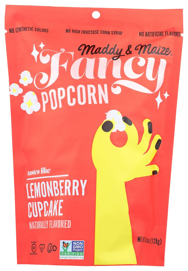 MADDY & MAIZE: Popcorn Lemonbry Cupcake, 4.5 oz