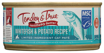 TENDER AND TRUE: Cat Fd Whitefish Potato, 5.5 oz