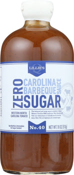 LILLIES Q: Sauce Bbq Zero Sgr Crlina, 18 oz