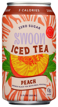 SWOON: Tea Peach Iced Zero Sugar, 12 fo