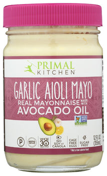 PRIMAL KITCHEN: Mayo Grlc Aioli Avcdo Oil, 12 oz