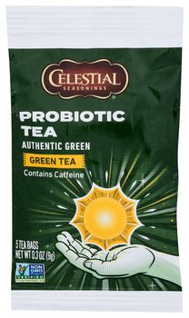 CELESTIAL SEASONINGS: Tea Green And Probiotic, 5 ct