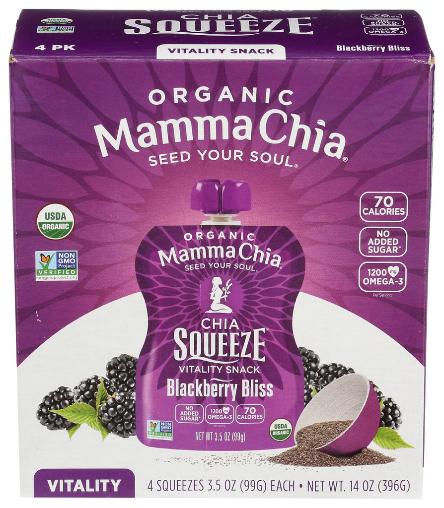 MAMMACHIA: Chia Sqz 4Ct Blkbry Bliss, 14 oz