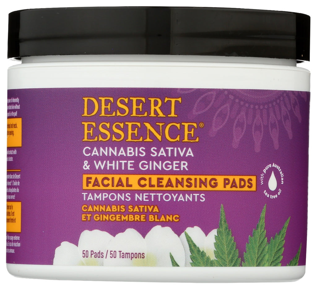 DESERT ESSENCE: Pad Cleansing Cannbs Gngr, 50 pc