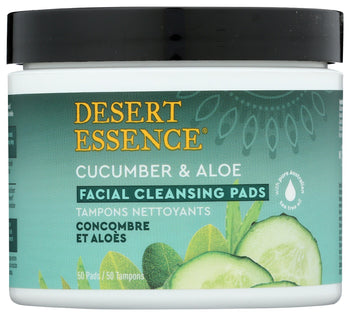 DESERT ESSENCE: Pad Cleansing Ccmbr Aloe, 50 pc