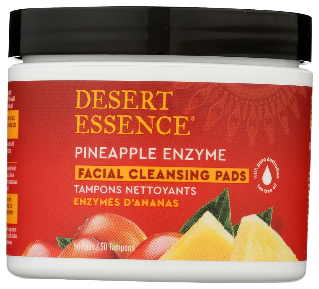 DESERT ESSENCE: Pad Cleansing Pnapl Enzym, 50 pc