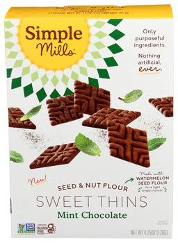 SIMPLE MILLS: Sweet Thins Chocolate Mint, 4.25 oz