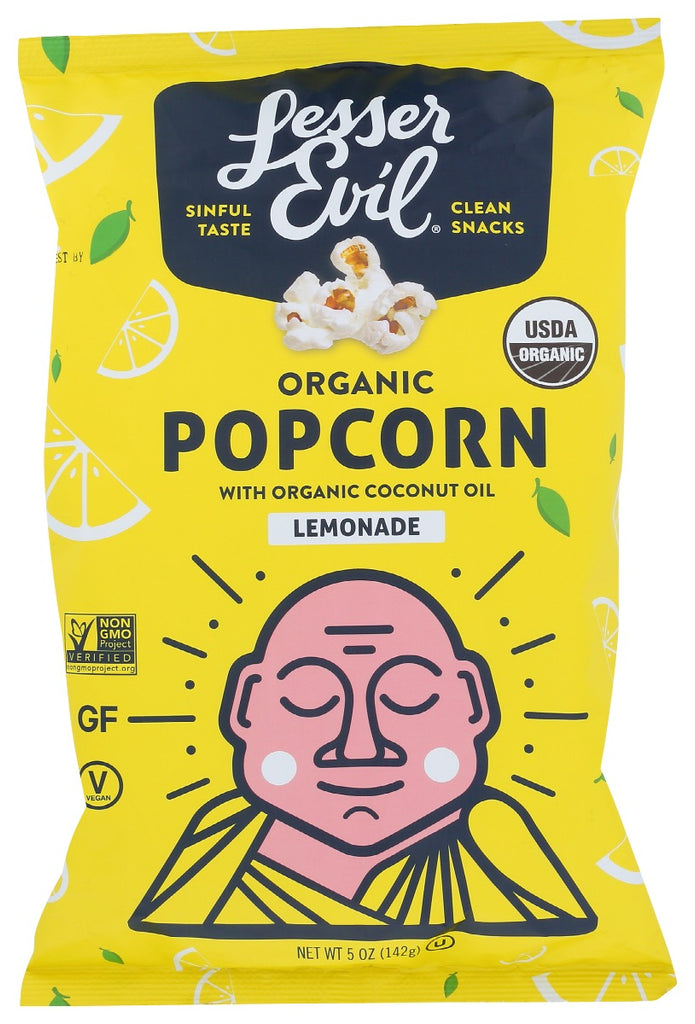 LESSER EVIL: Popcorn Rte Lemonade, 5 oz