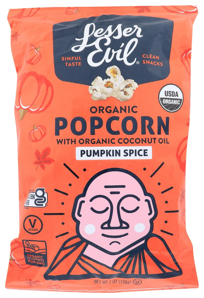 LESSER EVIL: Popcorn Rte Pumpkin Spice, 7 oz